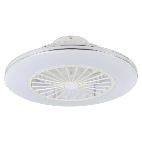 Eglo Ventilatore soffitto con luce LOVISCA Led Bianco e Argento 35142 (54x20cm)