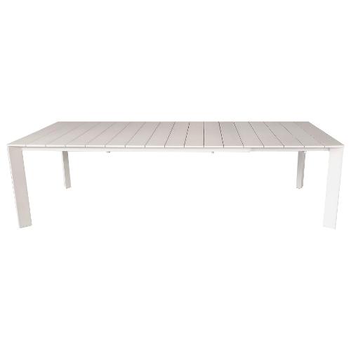 Amicasa Tavolo da esterno alluminio ORLANDO Big Allungabile Bianco (215-281x100cm)
