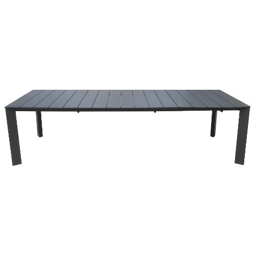 Amicasa Tavolo da esterno alluminio ORLANDO Big Allungabile Antracite (215-281x100cm)
