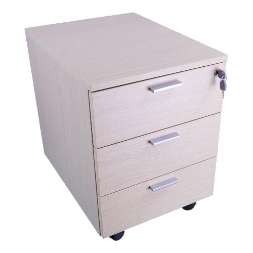 Arteco Cassettiera ufficio 3 Cassetti Rovere (40cm)