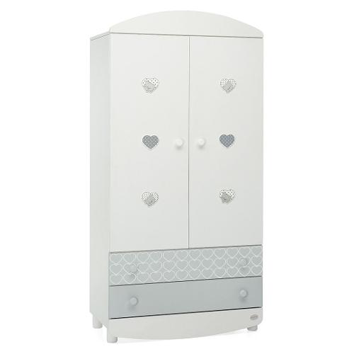 Foppapedretti Armadio infanzia LOVELY 2 Ante battenti, 2 Cassetti (90cm) Mobile KIT