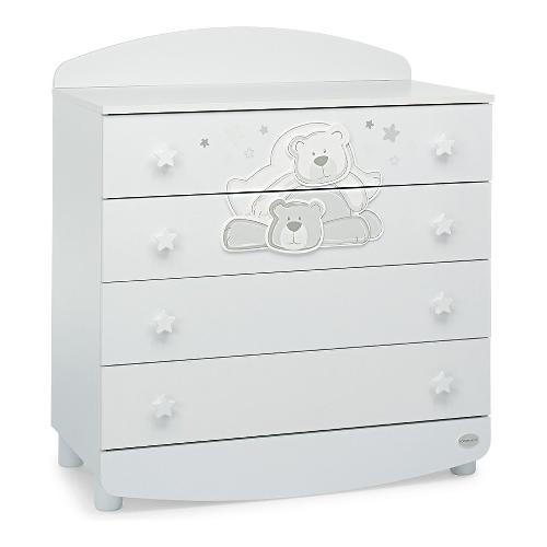 Foppapedretti Comò infanzia DOLCESTELLA 4 Cassetti Bianco Mobile KIT