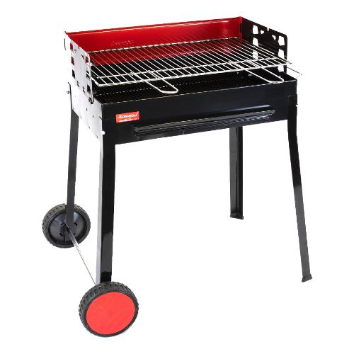 Ferraboli Barbecue Carbonella Comunità con Ruote con griglia Nero 128