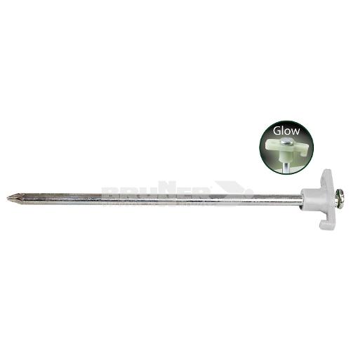 Brunner Set picchetti tenda Stick Plus Chiodo con Gancio Terreni Duri Zincato 0303014C (23x0,8 cm) 4 pz