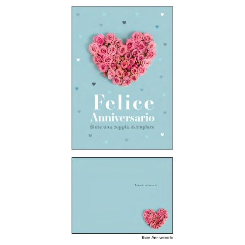 Biglietto d'auguri augurale di Anniversario di matrimonio - completo di  busta