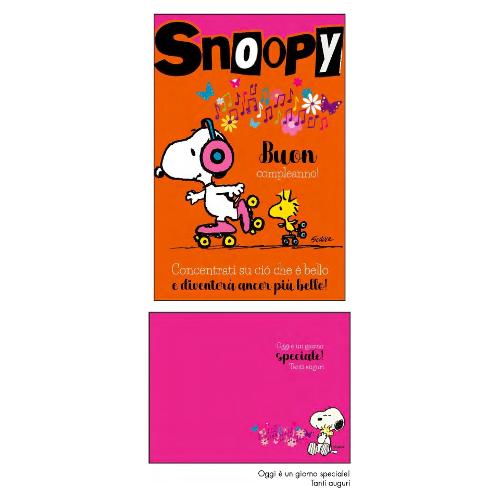 Marpimar Biglietto auguri Compleanno PEANUTS (11,8x16,8 cm) PEB17
