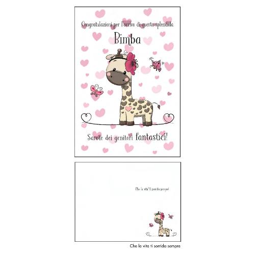 Marpimar Biglietto auguri nascita bimba (11,8x16,8cm) LOVE LOC60