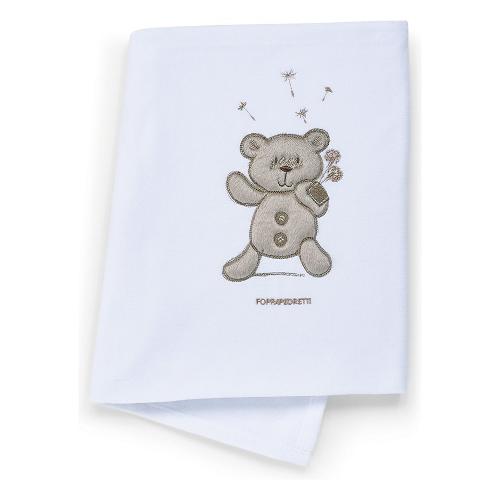 Foppapedretti Coperta lettino Pile 100% poliestere (145x95cm) MY LITTLE LOVE Bianco e Beige 9900279412