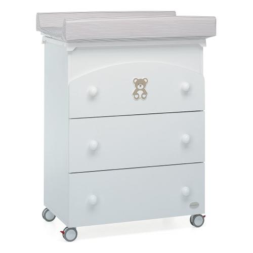Foppapedretti Bagnetto fasciatoio 3 cassetti (69x47x89cm) BIRBANTE Bianco 9900071110