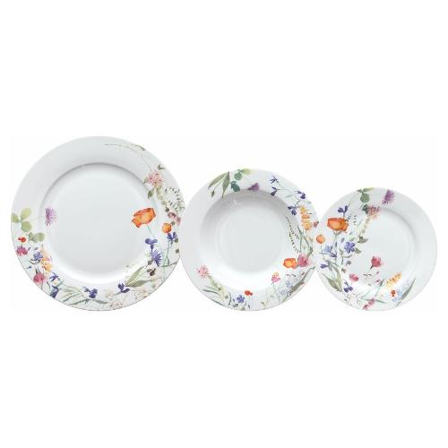 Andrea Fontebasso Servizio piatti Porcellana 18 pz Flora ATOLLO Bianco decorato AJ070182451