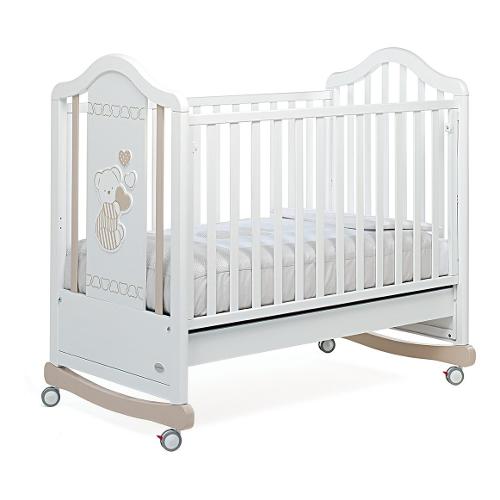 Foppapedretti Lettino infanzia DOLCECUORE 450 (131x78x118cm) Bianco e Tortora 9900176674
