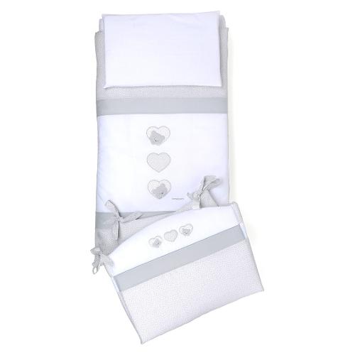 Foppapedretti Piumone lettino set 3 pz LOVELY Grigio 990279163