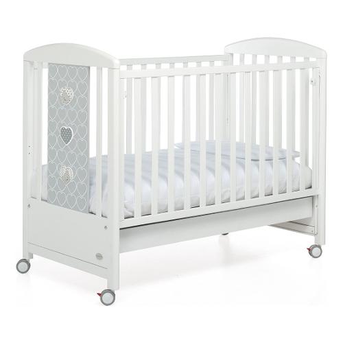 Foppapedretti Lettino infanzia LOVELY (131x73x108cm) Bianco e Grigio 9900177363