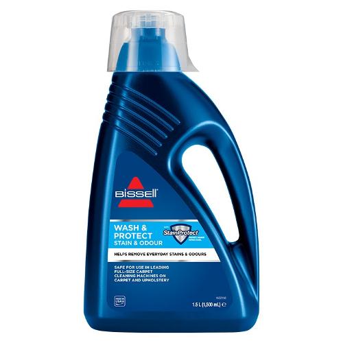 Bissell Detergente aspirapolvere WASH & PROTECT Lava Moquette Macchie e Odori flacone 1,5 lt 1086N