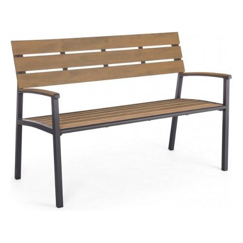 Yes Everyday Panchina alluminio, polywood ISAK 2 posti Antracite 0662182