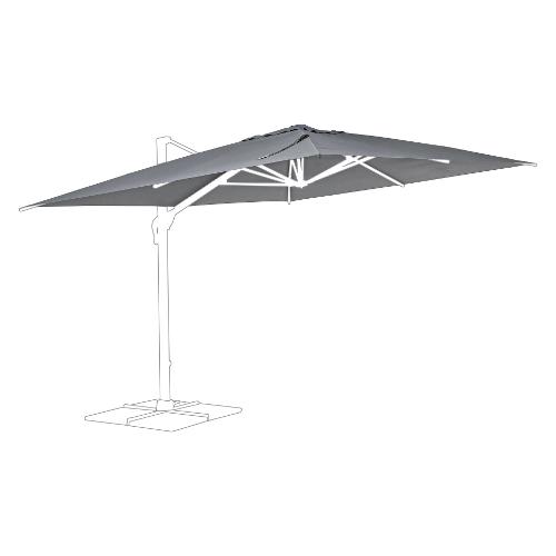 Bizzotto Telo ombrellone poliestere INES Grigio (4x3mt) 407956090