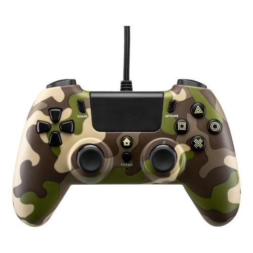 Qubick Gamepad PLAYSTATION 4 Wired Controller Green camo ACP40171