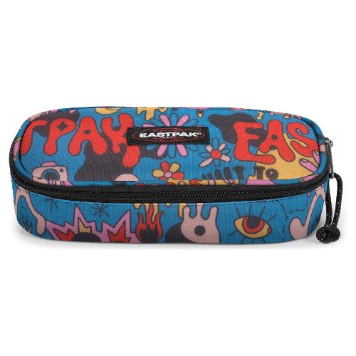 Eastpak Astuccio con portapenne OVAL Doodle blu EK0007177D7
