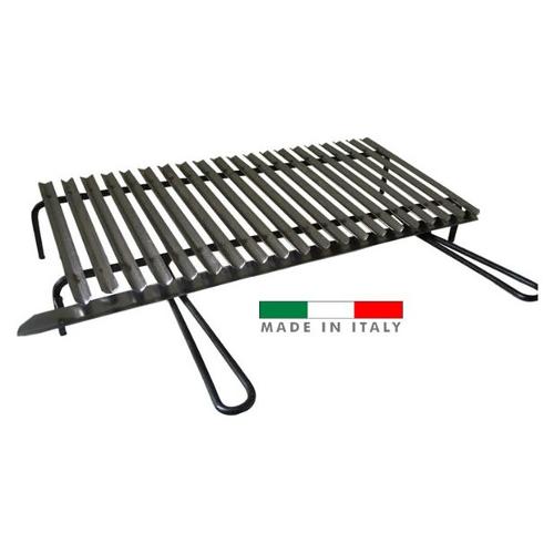 Pegoraro Griglia barbecue Inox (80x50x12 cm) Maniglie Frontali 318