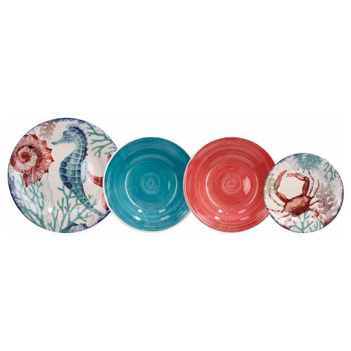 Piatti Lavastoviglie Servizio Piatti Tognana Lovely 18 Pezzi - Stoneware Multicolore Per 6 Persone Servizio Piatti 6 Persone - 4