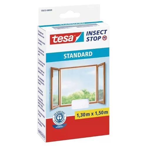 Tesa Zanzariera finestra Attacca & Stacca INSECT STOP bianco L. 130 cm x h. 150 cm 55672 00021 02