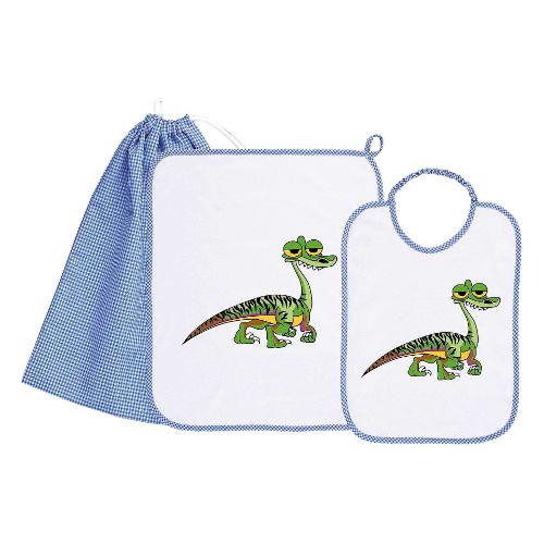 Siggi Set asilo bambino HAPPY SCHOOL Dinosauro Bianco e Azzurro unica 34SE0570