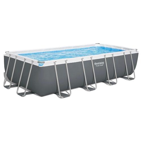 Bestway Piscina con accessori (549x274x122cm) per 6 persone POWER STEEL Grigio 56466 5