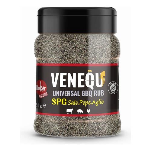 Venequ Spezie barbecue Spg Rub Sale, Pepe e Aglio 150 gr VNQ200T27