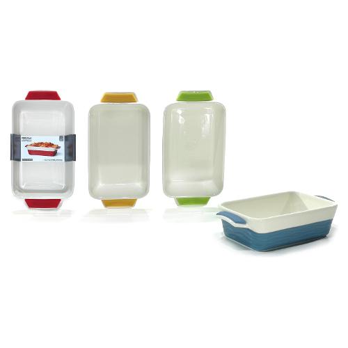General Trade Pirofila Stoneware (19,5x13cm) manici in silicone Assortito 528359