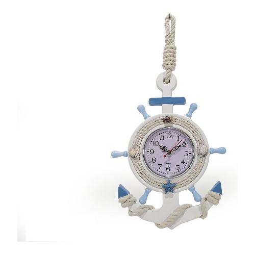 Orologio da parete Bianco e Azzurro h. 34cm 660631