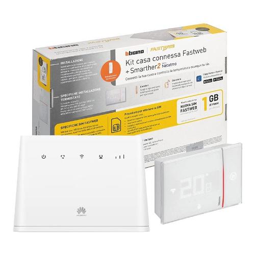 Bticino Termostato SMART Kit Casa Connessa Fastweb + Smarther2 White SXW8002WKIT