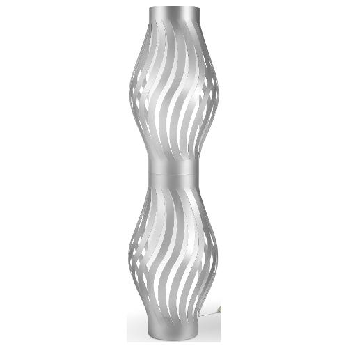 Linea Zero Lampada da terra HELIOS Metallizzato D123T SVR (35x123cm) 2 luci - E27 - Max 60W