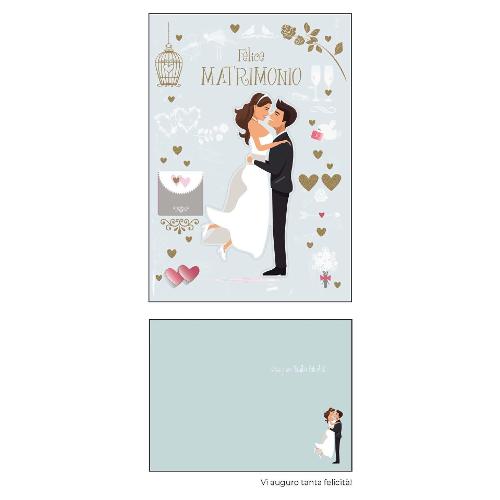 Biglietto auguri Matrimonio 11,8 x 16,8 cm TSC40