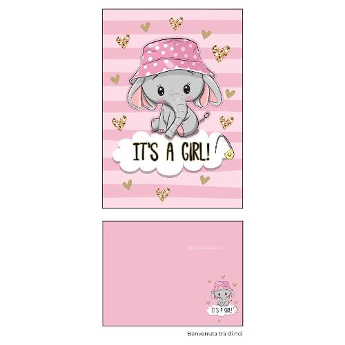 Marpimar Biglietto auguri Nascita bimba (11,8x16,8 cm) TSC28