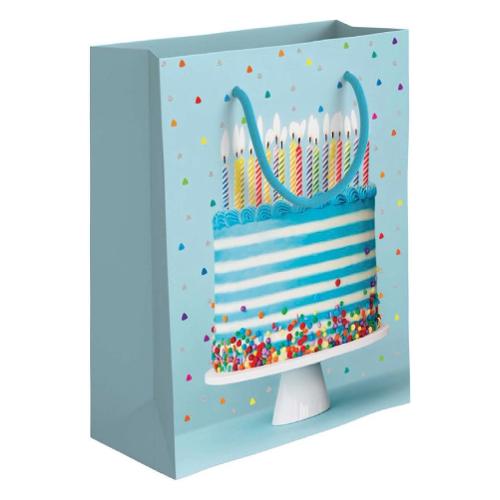 Marpimar Shopper regalo (18,5x10x23 cm) Birthday Cakes Azzurro PLC21