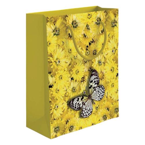Marpimar Shopper regalo (18,5x10x23 cm) Butterfly Giallo PLC66