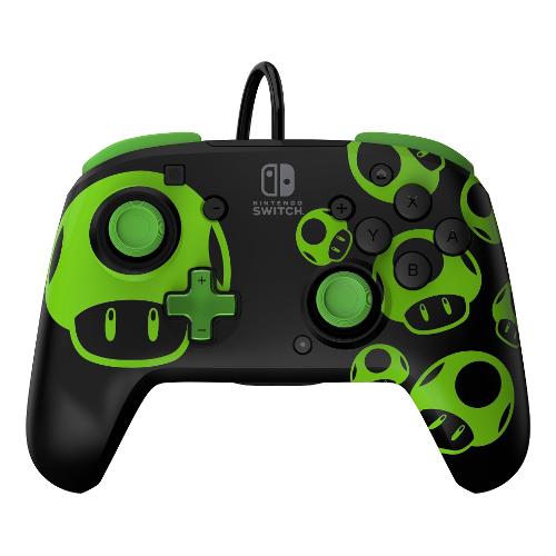 Pdp Gamepad SWITCH 1 Up Glow in The Dark Rematch Wired Black e Green 500 134 GID