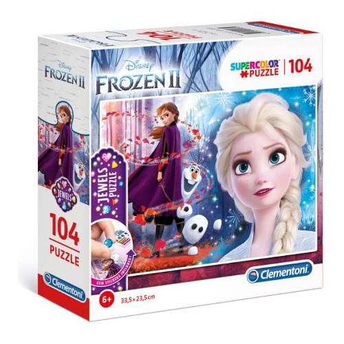 Clementoni Puzzle 104 pz Supercolor 6a+ (33,5x23,5cm) DISNEY FROZEN 97637