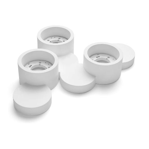 Tecnico Natural Light Plafoniera CHIO Bianco (39,3x6,5x25cm) T355 3 luci - GX53 - Max 30W