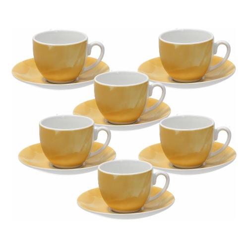 Andrea Fontebasso Set tazzine caffè con piatto 6 pz (120ml) COLORPLAY SFERA Giallo SF08501852D