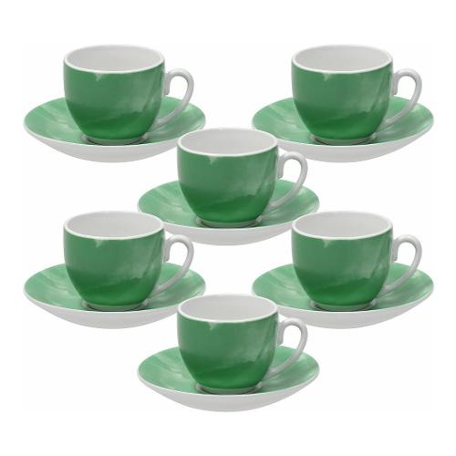 Andrea Fontebasso Set tazzine caffè con piatto 6 pz (120ml) COLORPLAY SFERA Verde SF08501852A