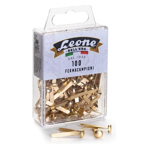 Leone Set fermagli fermacampioni (17mm) 100 pz Oro lucido APFC3