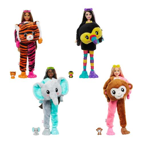 Mattel Bambola Cutie Reveal Jungle (29,2cm) BARBIE Assortito HKP97