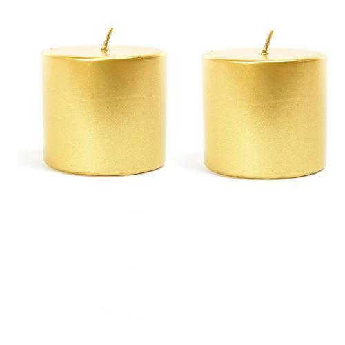Mercury Set candele 2 pz Pillar Lucid (4x5cm) CHRISTMAS Oro 94342