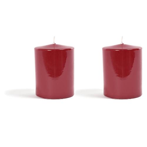 Mercury Set candele 2 pz Pillar Lucid (4x5cm) CHRISTMAS Bordeaux 95189