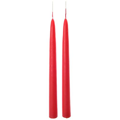 Mercury Set candele 2 pz stelo Lucid (2,2x29cm) CHRISTMAS Rosso lucido 94007