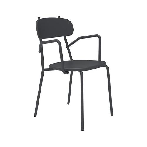 Vermobil Sedia con braccioli metallo FOX Grigio antico FO300 AG