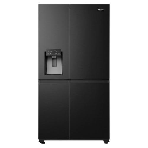 Hisense Frigorifero (417Lt+215Lt) SERIE RS Rs818N4Tfe No Frost Premium black classe E (91x73x179cm)