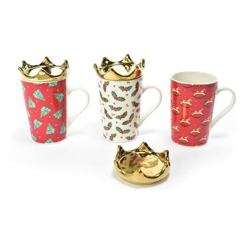 Mercury Tazza natalizia (400ml) Mug con corona assortito 63669