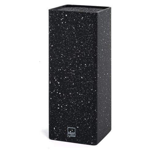 H&H Ceppo per coltelli Nero granito (10x10x23cm) 8557500